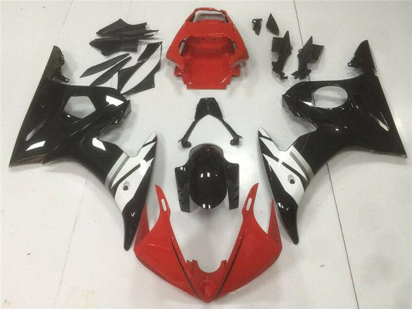 US STOCK NT Aftermarket Injection ABS Plastic Fairing Fit for YZF R6 2003-2005 Red Black White N001 Available in CA