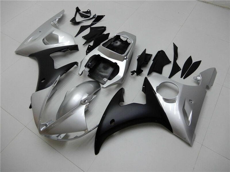NT Fairing Fit for Yamaha 2003-2005 YZF-R6 N004- Silver Black | ABS Injection, US Stock