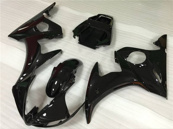 NT Aftermarket Injection ABS Plastic Fairing Fit for YZF R6 2003-2005 Glossy Black N048