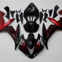 US STOCK NT Aftermarket Injection ABS Plastic Fairing Fit for YZF R1 2004-2006 Red Black N006 Available in TX