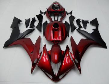 US STOCK NT Aftermarket Injection Fairing Kit Fit for YZF R1 2004-2006 Red Black N001 Available in CA