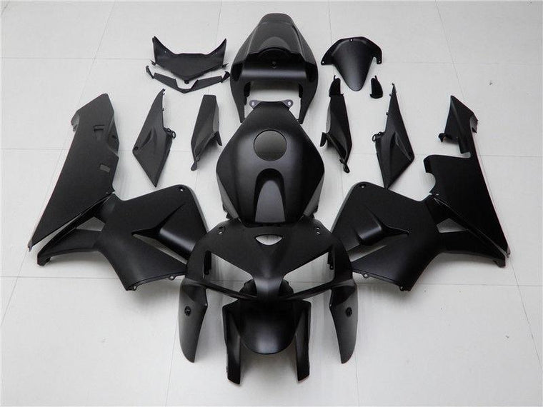 US STOCK NT Aftermarket Injection ABS Plastic Fairing Kit Fit for CBR600RR 2005 2006 Matte Black N002 Available in CA