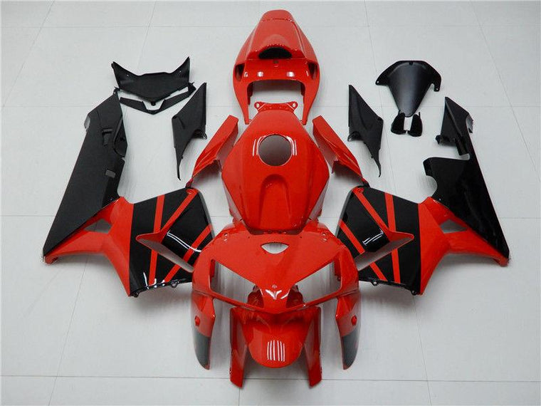 NT Aftermarket Injection ABS Plastic Fairing Kit Fit for CBR600RR 2005 2006 Red Black N004