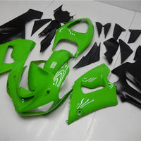 NT Aftermarket Injection ABS Plastic Fairing Fit for ZX6R 636 2005-2006 Green Black N006