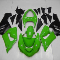 NT Aftermarket Injection ABS Plastic Fairing Fit for ZX6R 636 2005-2006 Green Black N006