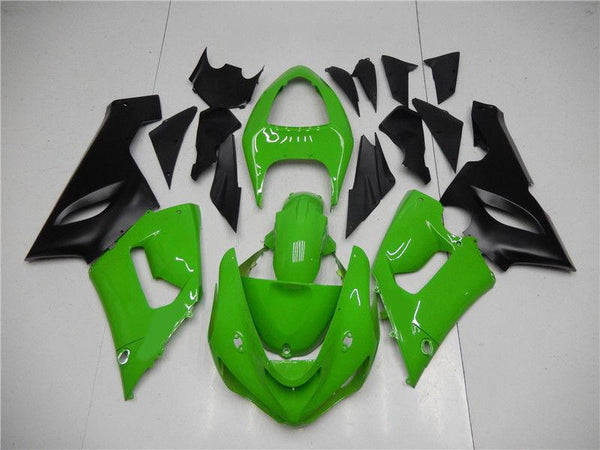 NT Aftermarket Injection ABS Plastic Fairing Fit for ZX6R 636 2005-2006 Green Black N006