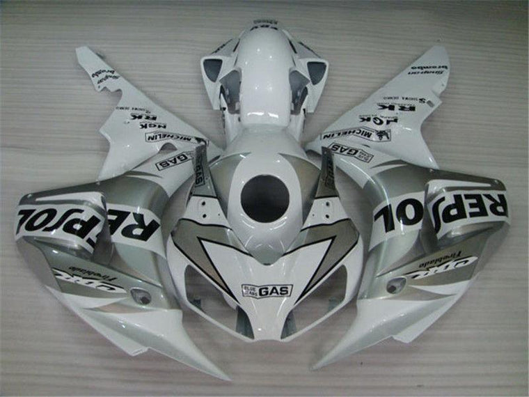 US STOCK NT Aftermarket Injection ABS Plastic Fairing Fit for CBR1000RR 2006-2007 White Silver Black N001 Available in CA