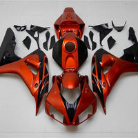 US STOCK NT Aftermarket Injection ABS Plastic Fairing Fit for CBR1000RR 2006-2007 Orange Black N002 Available in CA