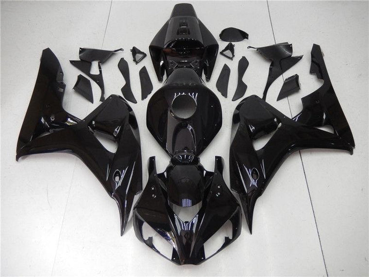 US STOCK NT Aftermarket Injection ABS Plastic Fairing Fit for CBR1000RR 2006-2007 Glossy Black N005 Available in CA
