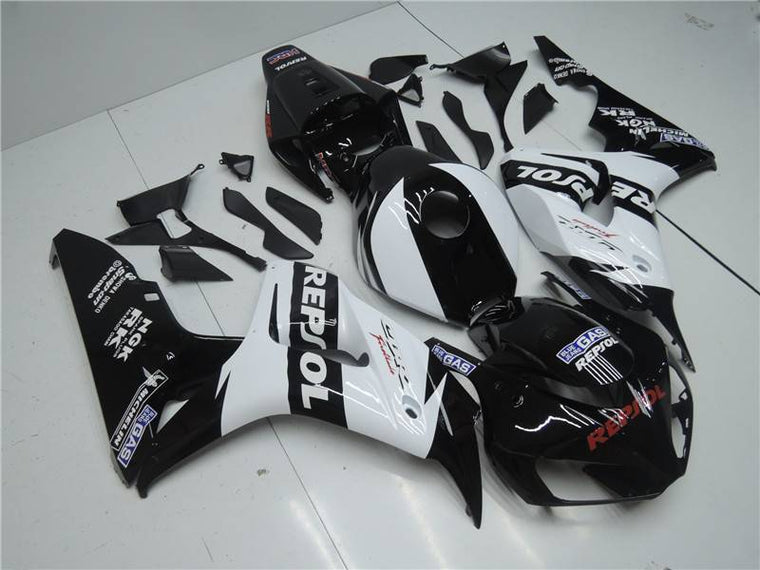 NT Aftermarket Injection ABS Plastic Fairing Fit for CBR1000RR 2006-2007 White Black N006