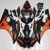 NT Aftermarket Injection ABS Plastic Fairing Fit for YZF R6 2006-2007 Orange Black N044