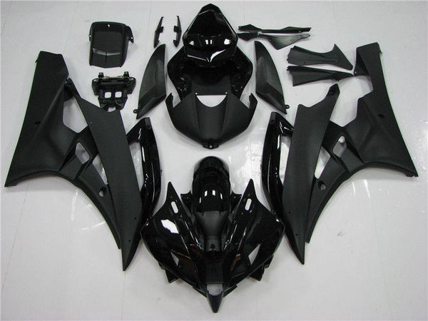US STOCK NT Aftermarket Injection ABS Plastic Fairing Fit for YZF R6 2006-2007 Black N048 Available in TX