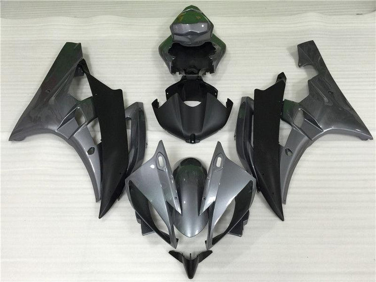 NT Aftermarket Injection ABS Plastic Fairing Fit for YZF R6 2006-2007 Gray Black N060 Available in CA