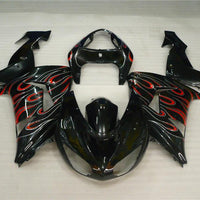 NT Aftermarket Injection ABS Plastic Fairing Fit for ZX10R 2006-2007 Black Gray Red N006