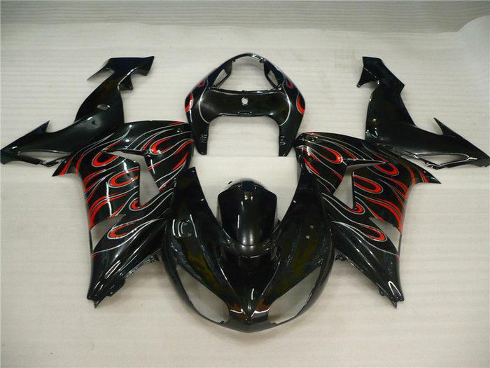 NT Aftermarket Injection ABS Plastic Fairing Fit for ZX10R 2006-2007 Black Gray Red N006