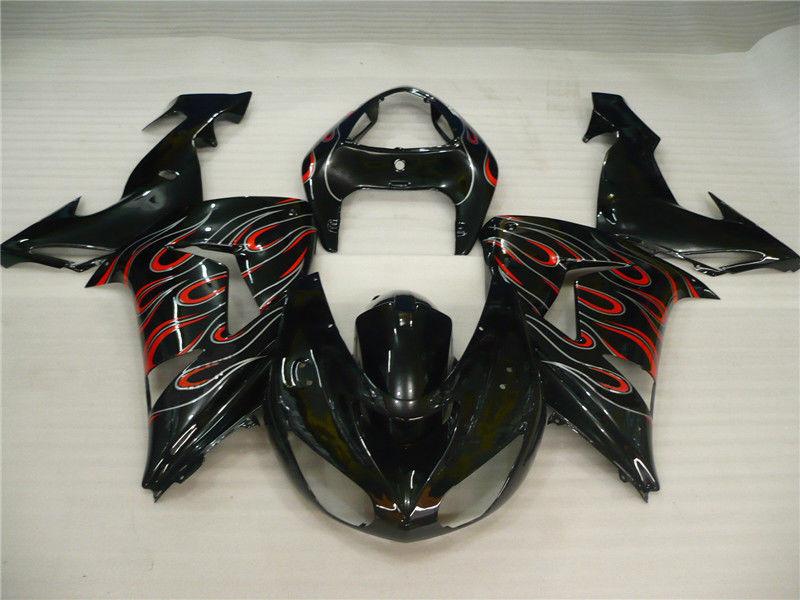 NT Fairing Fit for Kawasaki 2006-2007 ZX-10R N006- Black Gray Red | ABS Injection
