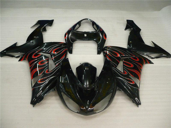 NT Aftermarket Injection ABS Plastic Fairing Fit for ZX10R 2006-2007 Black Gray Red N006