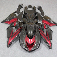 NT Aftermarket Injection ABS Plastic Fairing Fit for ZX14R 2006-2011 Black Red N005