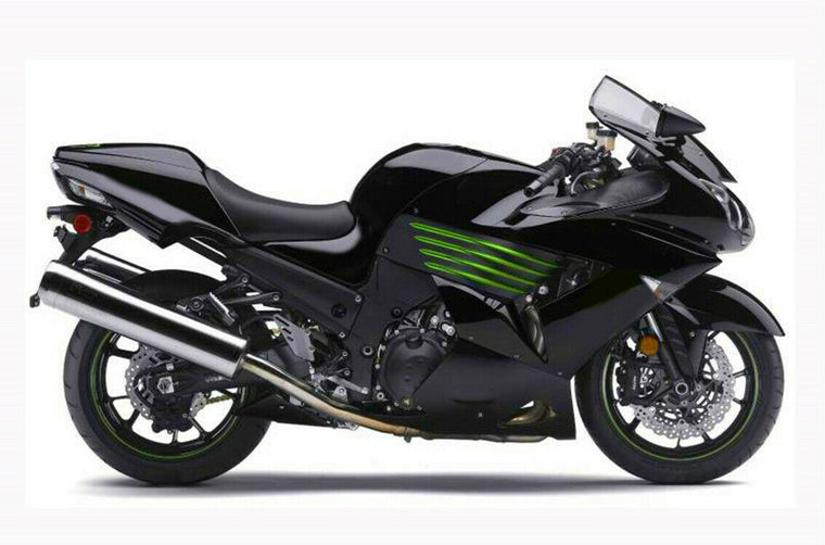NT Fairing Fit for Kawasaki 2006-2011 ZX-14R N006- Black Green | ABS Injection