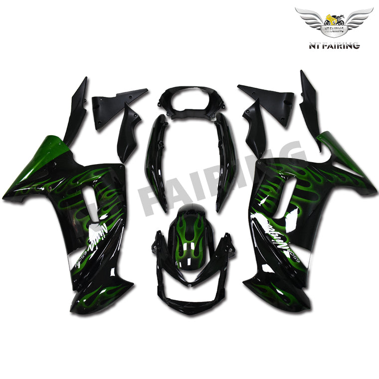 NT Fairing Fit for Kawasaki 2006-2008 EX650R N003- Green Black | ABS Injection