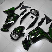 NT Aftermarket ABS Plastic Fairing Fit for EX650R 2006-2010 Green Black N003
