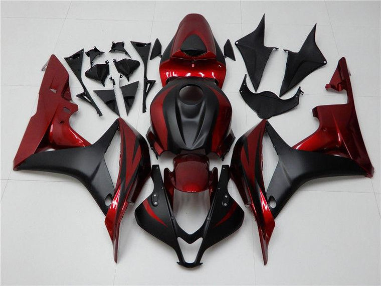 NT Aftermarket Injection ABS Plastic Fairing Fit for CBR600RR 2007-2008 Red Black N001