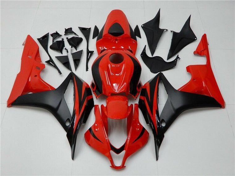 NT Aftermarket Injection ABS Plastic Fairing Fit for CBR600RR 2007-2008 Black Red N004