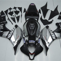 US STOCK NT Aftermarket Injection ABS Plastic Fairing Fit for CBR600RR 2007-2008 Silver Black N062 Available in CA