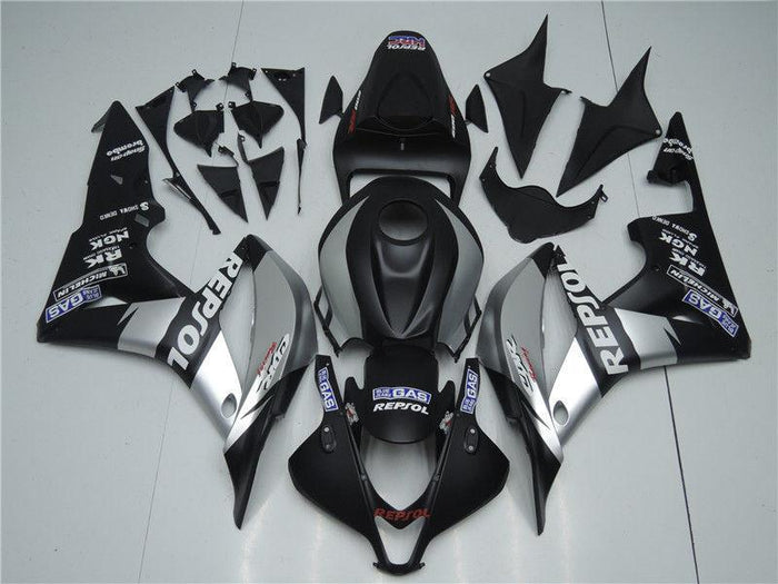 US STOCK NT Aftermarket Injection ABS Plastic Fairing Fit for CBR600RR 2007-2008 Silver Black N062 Available in CA