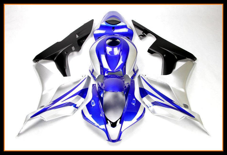 NT Fairing Fit for Honda 2007-2008 CBR600RR N066- Blue Silver Black | ABS Injection, US Stock