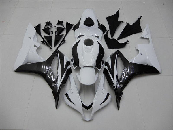 NT Aftermarket Injection ABS Plastic Fairing Fit for CBR600RR 2007-2008 White Black N072