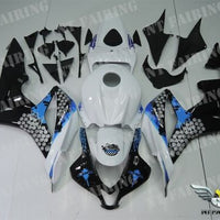 US STOCK NT Aftermarket Injection ABS Plastic Fairing Fit for CBR600RR 2007-2008 Black White Blue N059 Available in CA