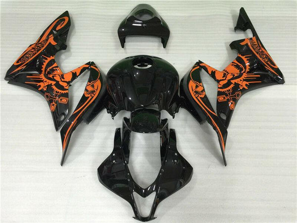 NT Aftermarket Injection ABS Plastic Fairing Fit for CBR600RR 2007-2008 Orange Black N081