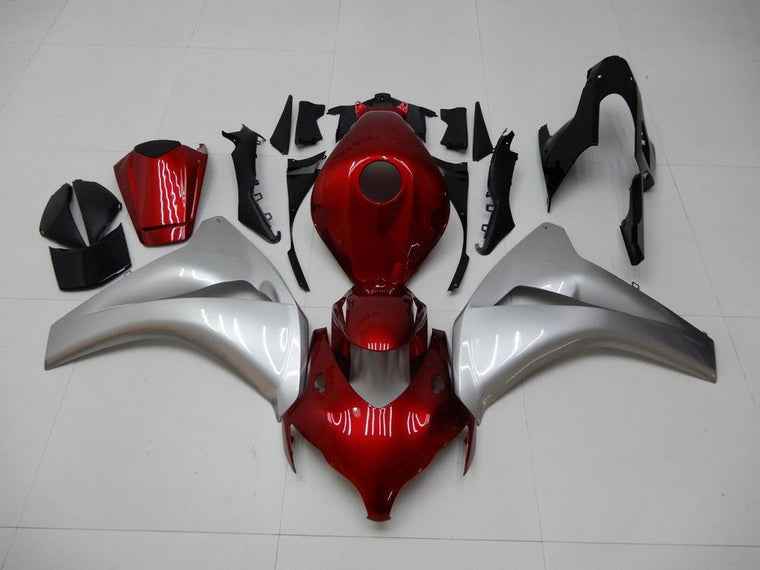 US STOCK NT Aftermarket Injection ABS Plastic Fairing Fit for CBR1000RR 2008-2011 Red Silver N017 Available in CA