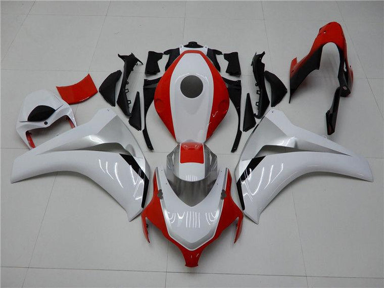 US STOCK NT Aftermarket Injection ABS Plastic Fairing Fit for CBR1000RR 2008-2011 White Red N090 Available in CA