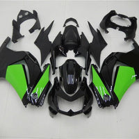 NT Aftermarket Injection ABS Plastic Fairing Fit for EX250 2008-2012 Black Green N006