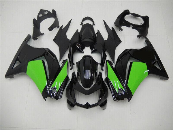 NT Aftermarket Injection ABS Plastic Fairing Fit for EX250 2008-2012 Black Green N006