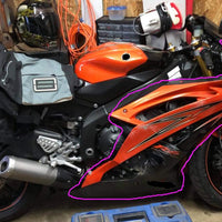 Aftermarket Right Side Front Fairing And Right Side Fairing Fit for Yamaha YZF R6 2008-2016 Orange Black