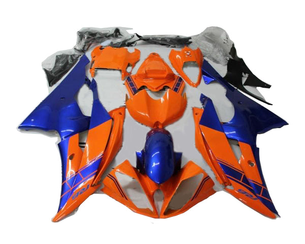 NT Aftermarket Injection ABS Plastic Fairing Fit for YZF R6 2008-2016 Orange Blue N0002