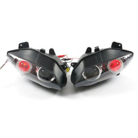 Front Motorcycle Headlight HALO Red Angel Eye Fit Yamaha 2004-2006 YZF R1