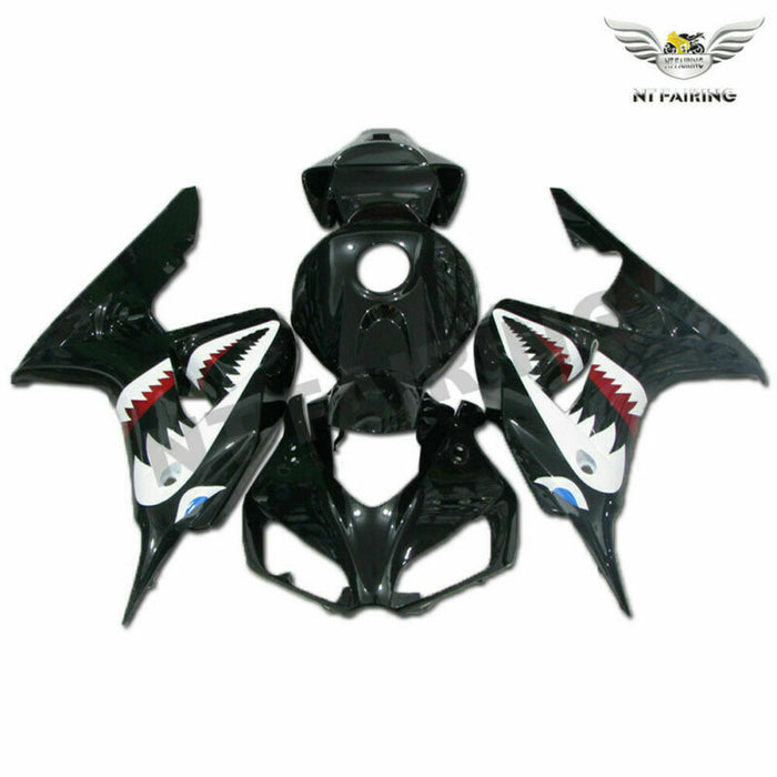 NT Injection Black Shark Kit Fairing Fit for Honda 2006-2007 CBR1000RR ABS Cowl N081