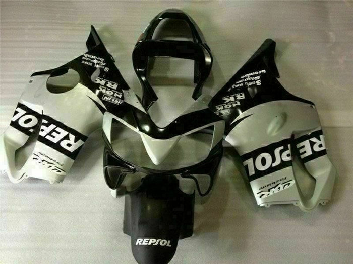 MS Injection Black Silver Fairing Plastic Fit for Honda 2001-2003 CBR600 F4I u035