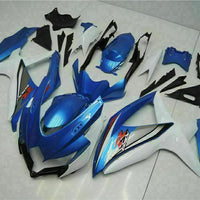 MSB Injection Blue White Fairing Fit for  2008-2010 GSXR 600 750 o063
