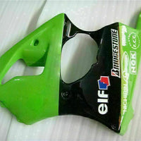 MS Fit for  2000-2002 ZX6R Plastic Green Black Injection Fairing ABS t021