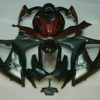 MSB Injection Black Red Fairing Fit for  2006 2007 GSXR 600 750 n025