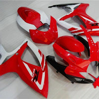 MSB Injection Red White Fairing Fit for  2006 2007 GSXR 600 750 l090