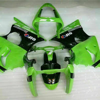 MS Fit for  2000-2002 ZX6R Plastic Green Black Injection Fairing ABS t021