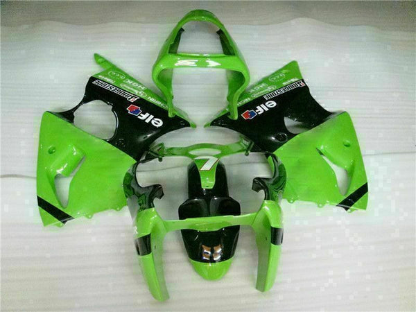 MS Fit for  2000-2002 ZX6R Plastic Green Black Injection Fairing ABS t021