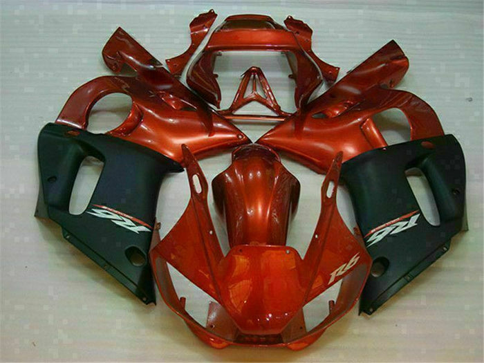 MS Injection Black Brown Plastic Fairing Fit for Yamaha 1998-2002 YZF R6 j007