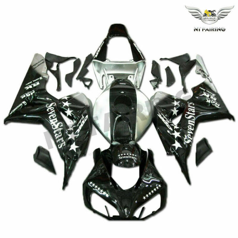 NT Fairing Fit for Honda 2006-2007 CBR1000RR U017- Silver Black | ABS Injection